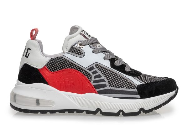 red rag 13905 499 lage veterschoen red black combi