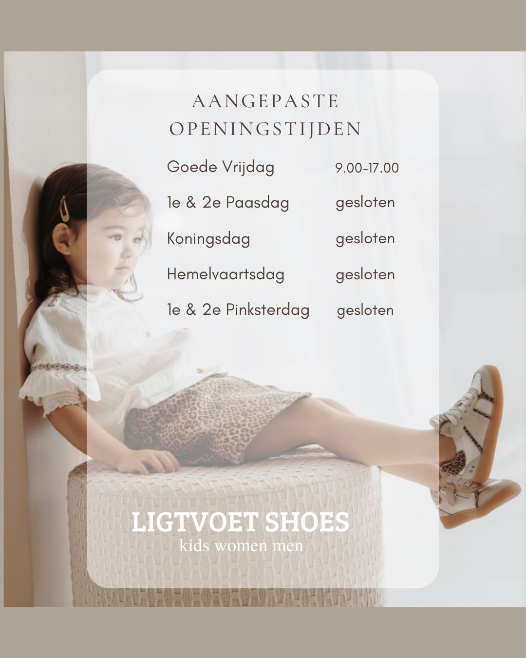 aangepaste openingstijden